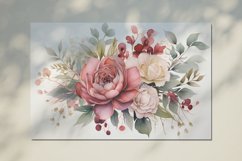 Watercolor Flowers Bouquets, illustration Background Product Image 2