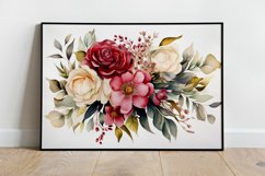 Watercolor Flowers Bouquets, illustration Background Product Image 2