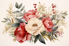 Watercolor Flowers Bouquets, illustration Background Product Image 1