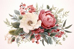 Watercolor Flowers Bouquets, illustration Background Product Image 1