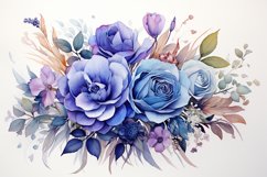 Watercolor Flowers Bouquets, illustration Background Product Image 1