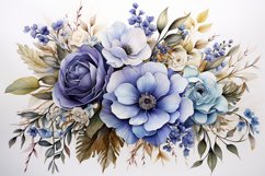 Watercolor Flowers Bouquets, illustration Background Product Image 1