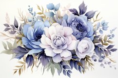Watercolor Flowers Bouquets, illustration Background Product Image 1