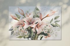 Watercolor Flowers Bouquets, illustration Background Product Image 2