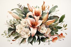 Watercolor Flowers Bouquets, illustration Background Product Image 1