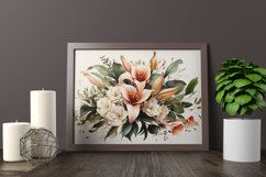 Watercolor Flowers Bouquets, illustration Background Product Image 2