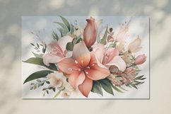 Watercolor Flowers Bouquets, illustration Background Product Image 2