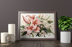 Watercolor Flowers Bouquets, illustration Background Product Image 2