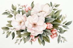 Watercolor Flowers Bouquets, illustration Background Product Image 1