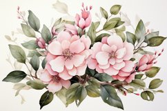 Watercolor Flowers Bouquets, illustration Background Product Image 1