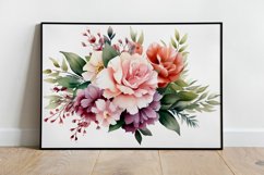 Watercolor Flowers Bouquets, illustration Background Product Image 2