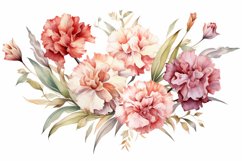 Watercolor Flowers Bouquets, illustration Background Product Image 1