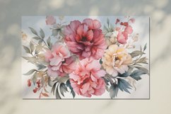 Watercolor Flowers Bouquets, illustration Background Product Image 2