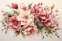 Watercolor Flowers Bouquets, illustration Background Product Image 1