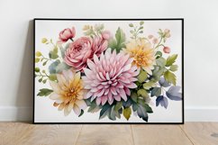 Watercolor Flowers Bouquets, illustration Background Product Image 2