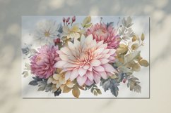 Watercolor Flowers Bouquets, illustration Background Product Image 2