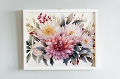 Watercolor Flowers Bouquets, illustration Background Product Image 2