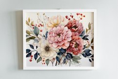 Watercolor Flowers Bouquets, illustration Background Product Image 2