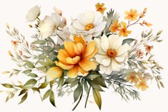 Watercolor Flowers Bouquets, illustration Background Product Image 1