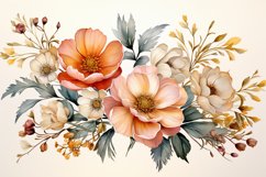 Watercolor Flowers Bouquets, illustration Background Product Image 1