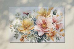 Watercolor Flowers Bouquets, illustration Background Product Image 2