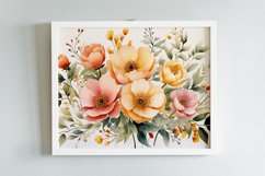 Watercolor Flowers Bouquets, illustration Background Product Image 2