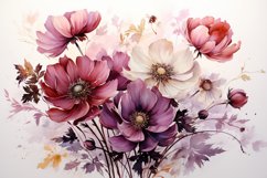 Watercolor Flowers Bouquets, illustration Background Product Image 1
