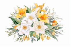 Watercolor Flowers Bouquets, illustration Background Product Image 1