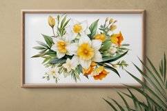 Watercolor Flowers Bouquets, illustration Background Product Image 2