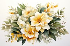 Watercolor Flowers Bouquets, illustration Background Product Image 1
