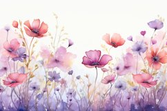 Watercolor Flowers Bouquets, illustration Background Product Image 1