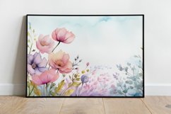 Watercolor Flowers Bouquets, illustration Background Product Image 2