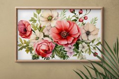 Watercolor Flowers Bouquets, illustration Background Product Image 2