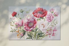 Watercolor Flowers Bouquets, illustration Background Product Image 2