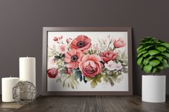 Watercolor Flowers Bouquets, illustration Background Product Image 2
