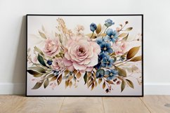 Watercolor Flowers Bouquets, illustration Background Product Image 2
