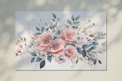 Watercolor Flowers Bouquets, illustration Background Product Image 2