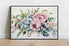 Watercolor Flowers Bouquets, illustration Background Product Image 2