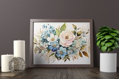 Watercolor Flowers Bouquets, illustration Background Product Image 2