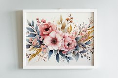 Watercolor Flowers Bouquets, illustration Background Product Image 2