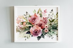 Watercolor Flowers Bouquets, illustration Background Product Image 2