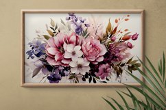 Watercolor Flowers Bouquets, illustration Background Product Image 2