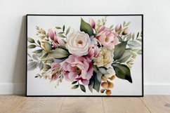Watercolor Flowers Bouquets, illustration Background Product Image 2