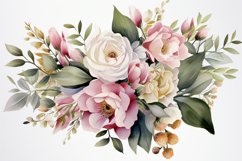Watercolor Flowers Bouquets, illustration Background Product Image 1