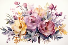 Watercolor Flowers Bouquets, illustration Background Product Image 1