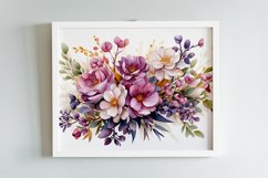 Watercolor Flowers Bouquets, illustration Background Product Image 2