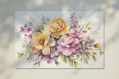 Watercolor Flowers Bouquets, illustration Background Product Image 2