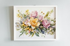 Watercolor Flowers Bouquets, illustration Background Product Image 2