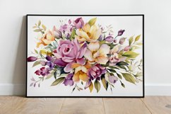 Watercolor Flowers Bouquets, illustration Background Product Image 2
