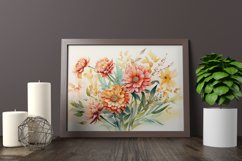 Watercolor Flowers Bouquets, illustration Background Product Image 2